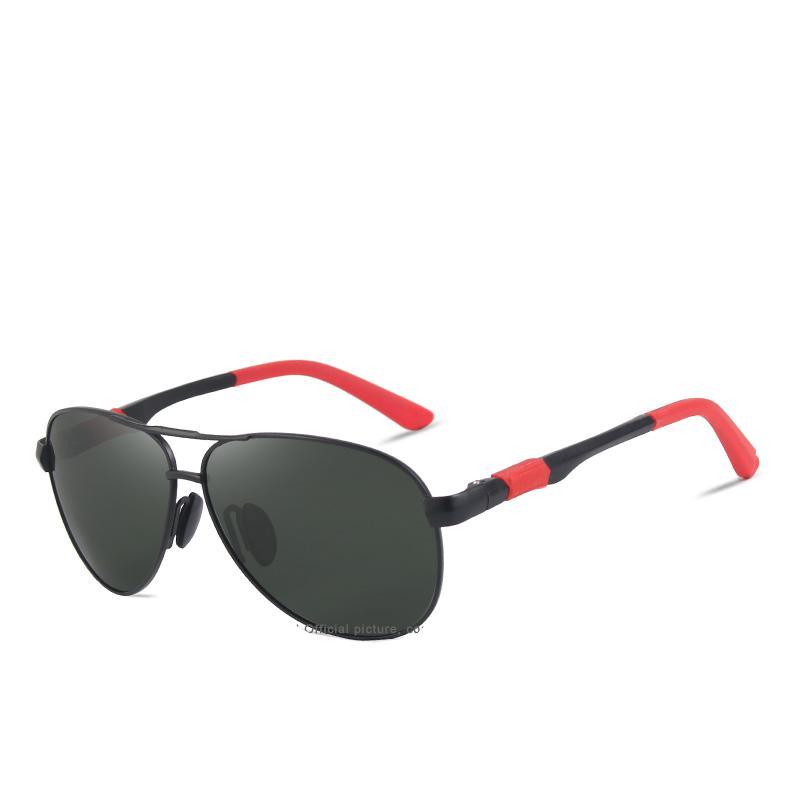 Men 100% Polarized Aluminum Alloy Frame Sunglasses In Elegant Retro Classic Men's Driving Pilot Style