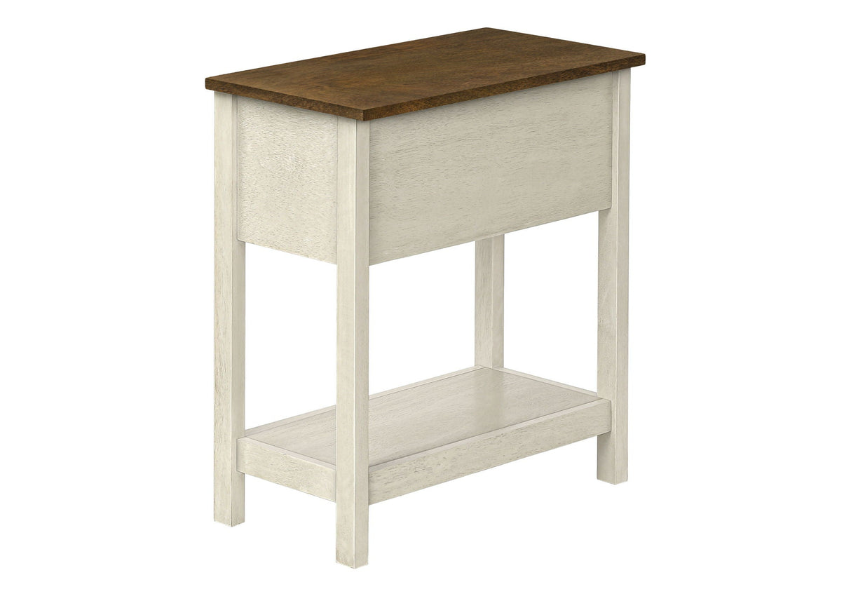 Accent End Table, 2 Tier, Narrow, Lamp, Storage Drawer, Charming Design by Couch.com
