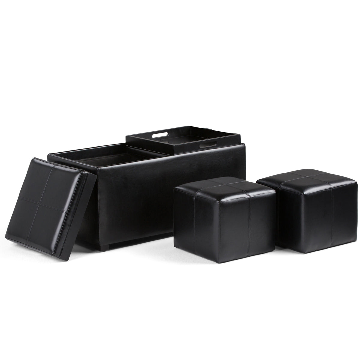 Avalon - 5 Piece Storage Ottoman, Contemporary by Couch.com