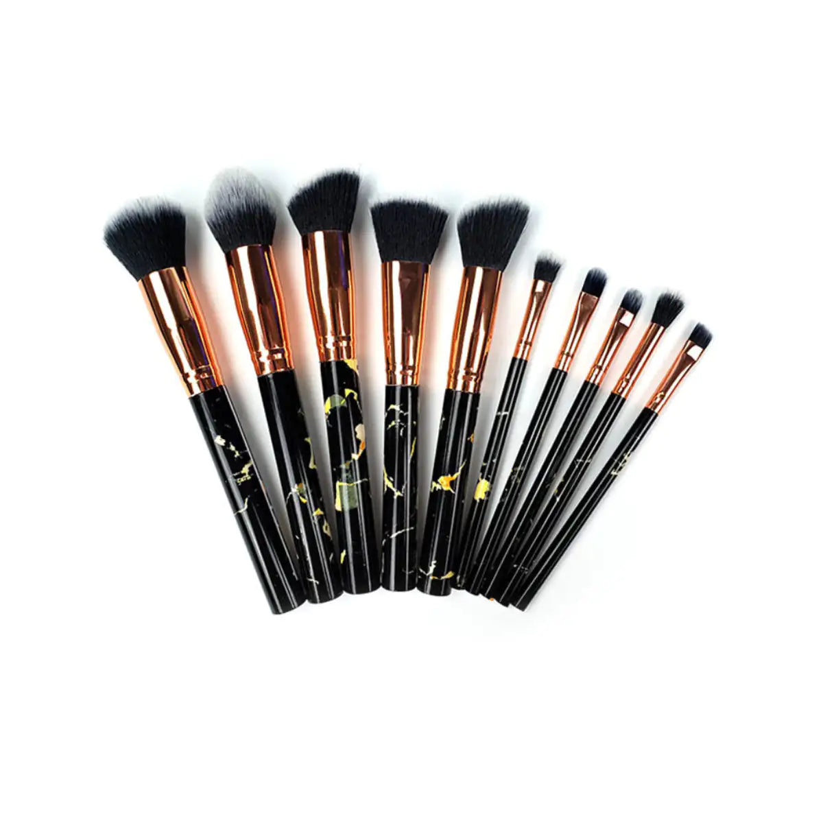 La Canica 10 In 1 Makeup Brush Set With Travel Friendly Container