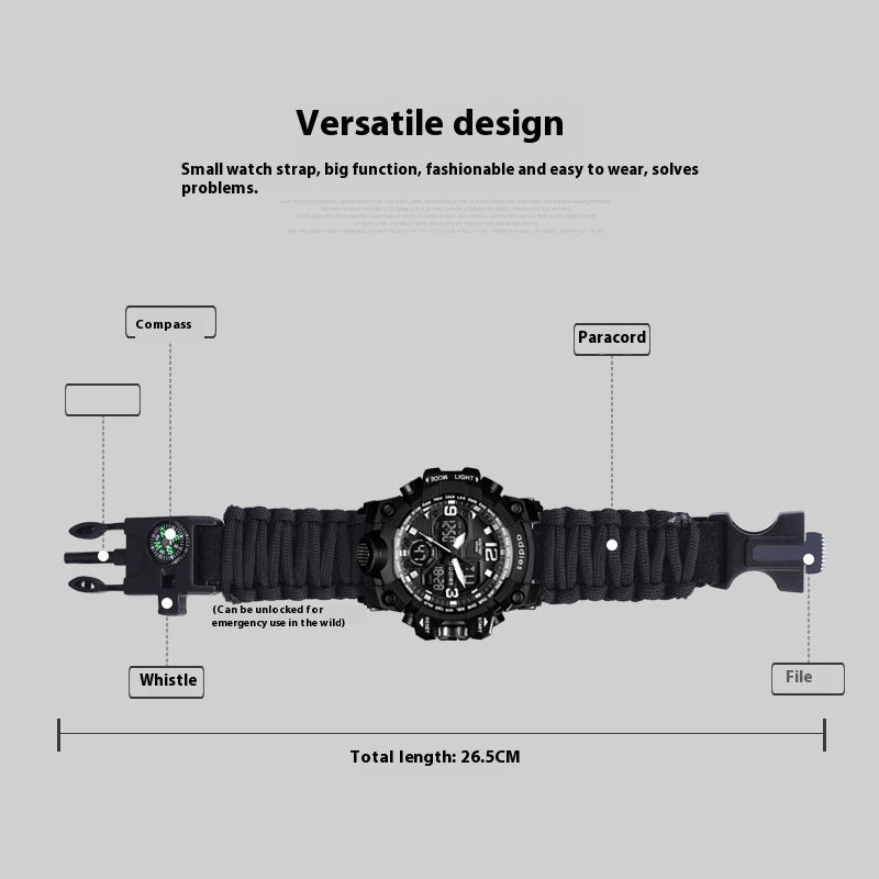 Military Survival Men Watch With Compass/whistle /scraper/Waterproof 30M Outdoor Men Sports G Style -Shock Watch Relogio Masculino