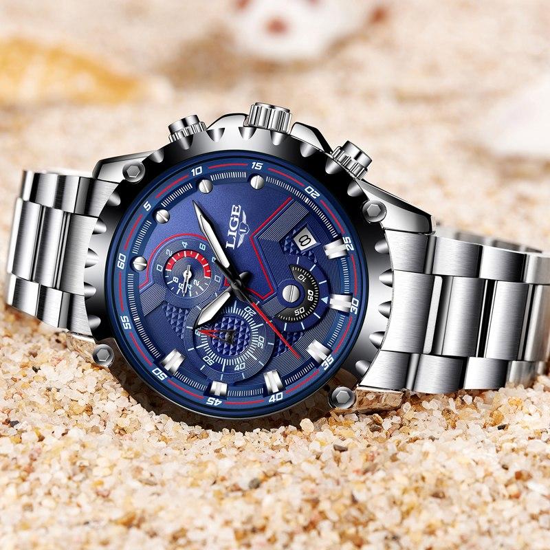 Business Elegant Men's Watch With Chronometers Day View Fluorescent Hands Excellent Look Unique Design Perfect Gift For Your Man