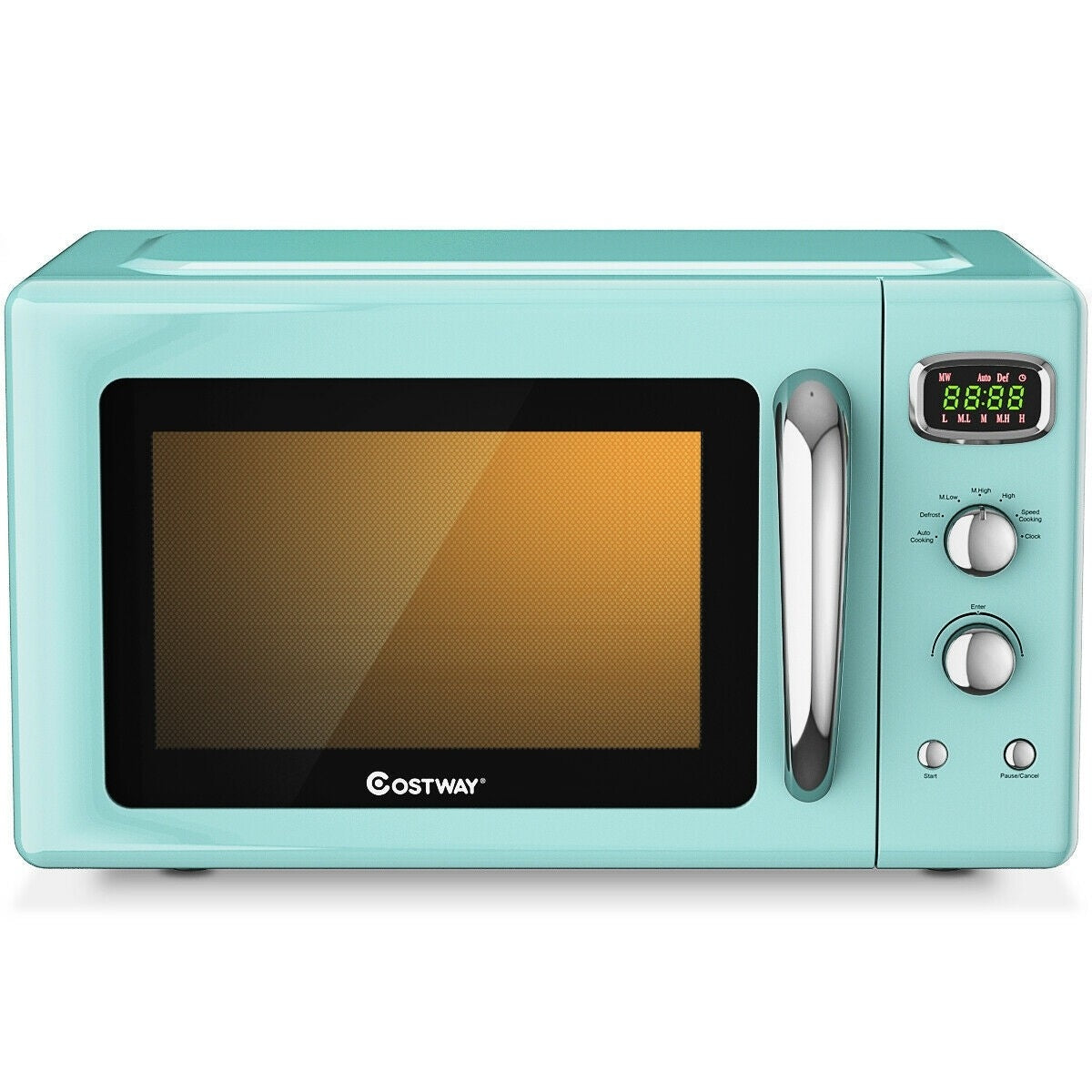 0.9 Cu.ft Retro Countertop Compact Microwave Oven-Green by DirectDeals