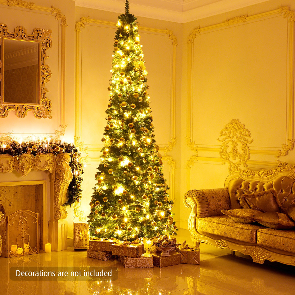 PVC Artificial Slim Pencil Christmas Tree-5 Feet