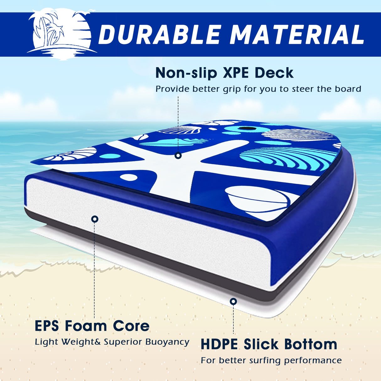 41 Inch Lightweight Super Portable Surfing Bodyboard-M