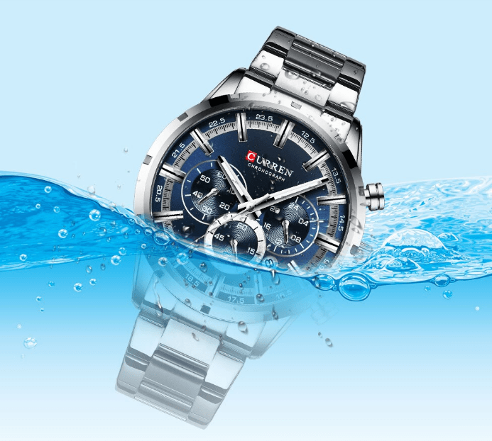 Men's Sports Waterproof Stainless Steel Watch With Chronometers And Special Date Display Unique Design Perfect Gift