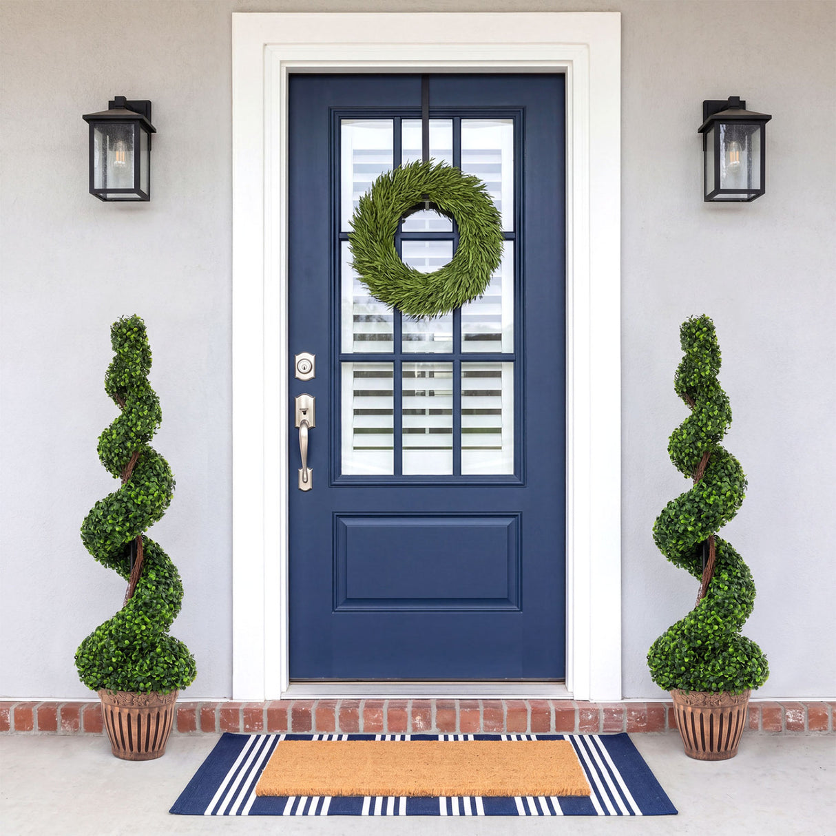 4 Feet Artificial Boxwood Spiral Green Leaves Tree