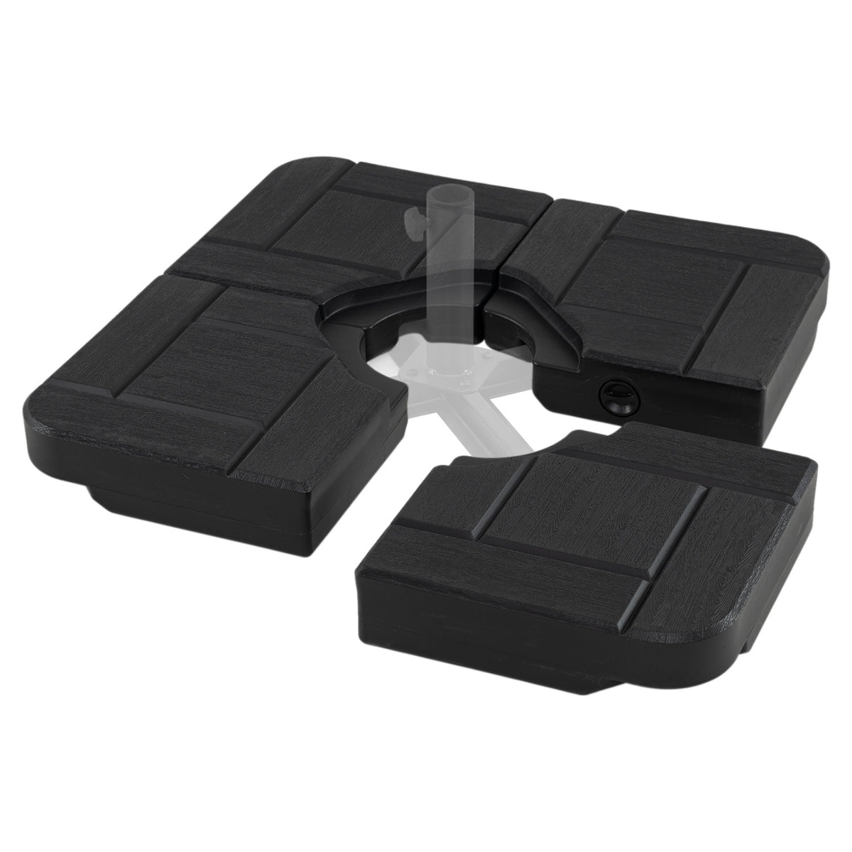4-Piece 188 LBS Cantilever Offset Patio Umbrella Base-Black