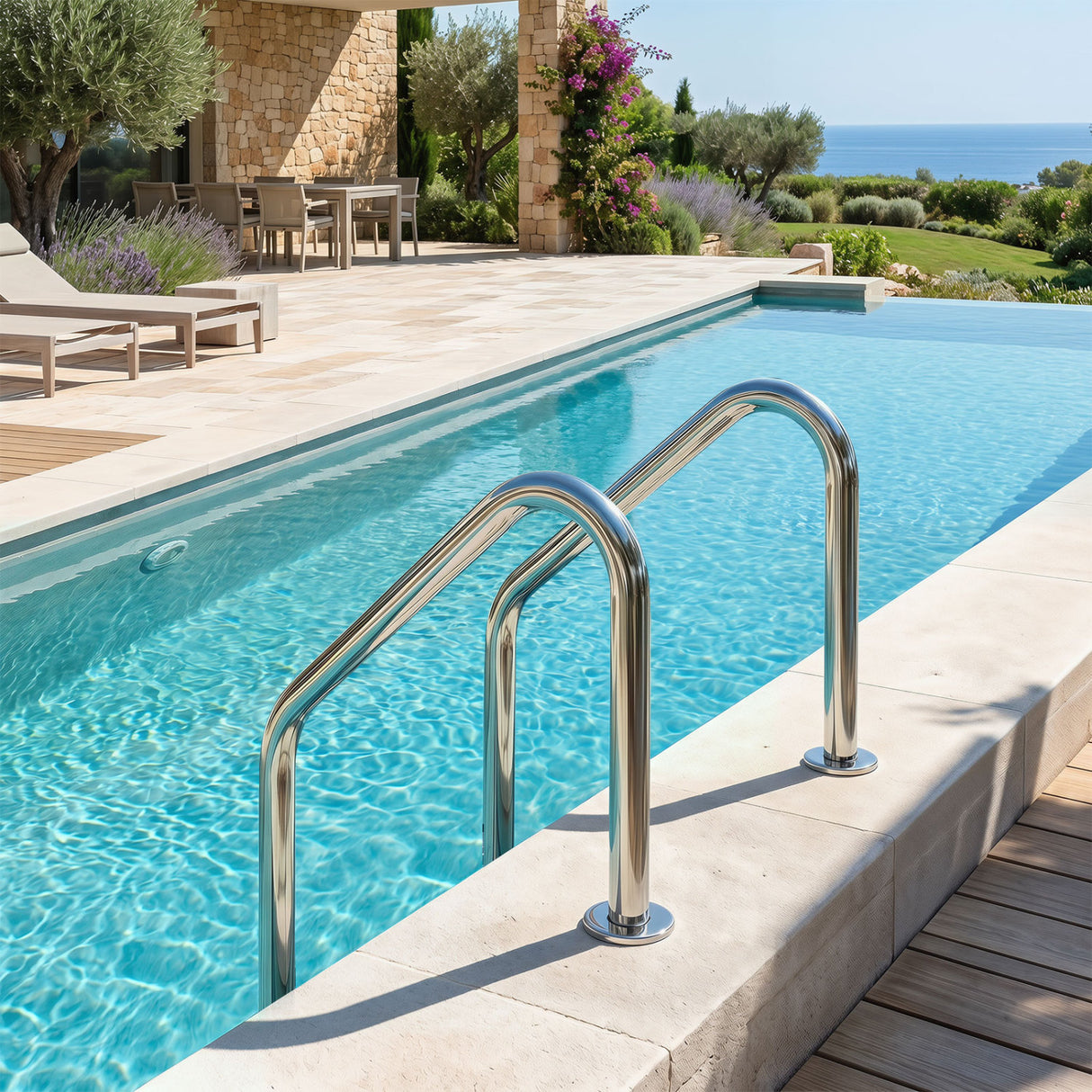 4-Step Inground Pool Ladder Stainless Steel Swimming Pool Ladder