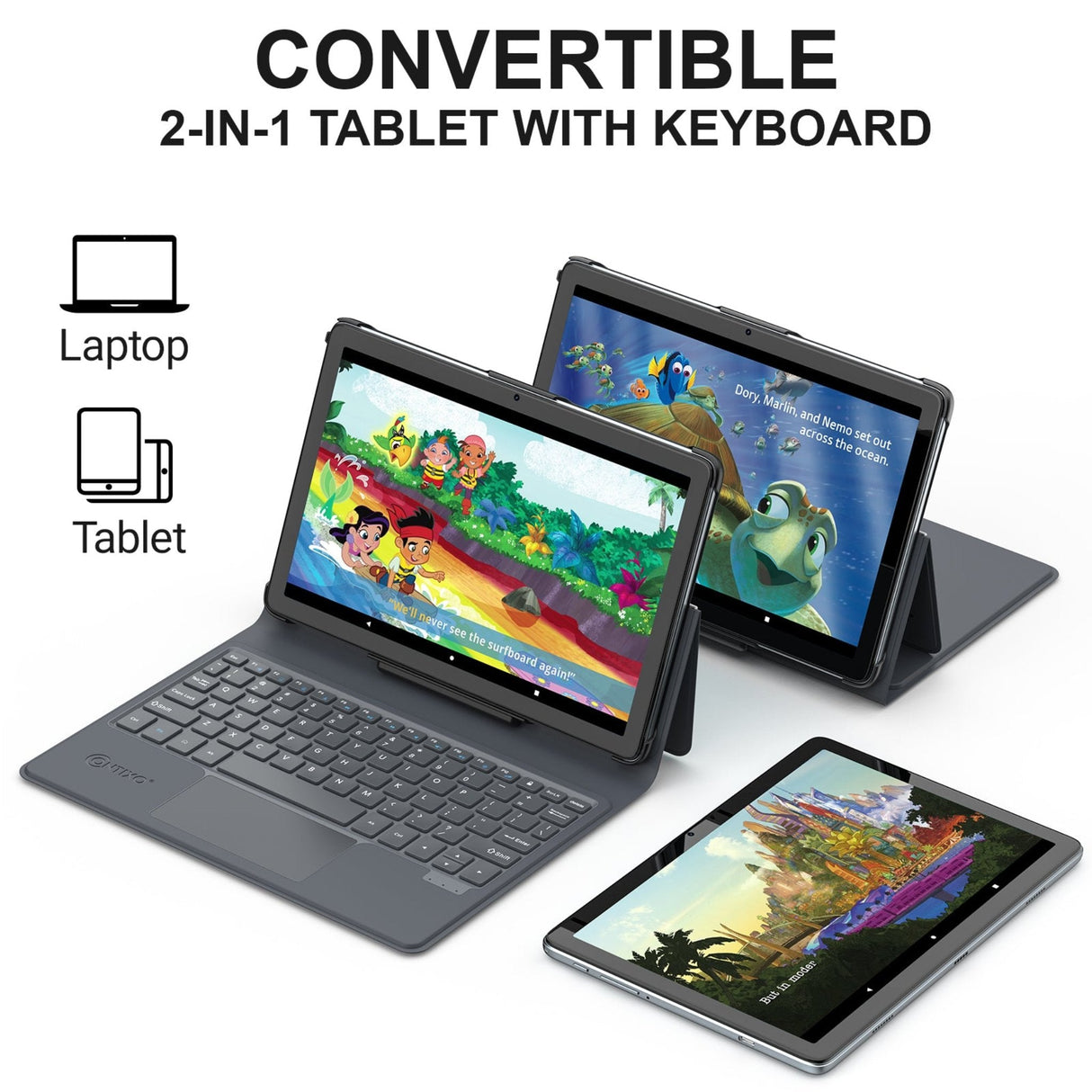 Contixo A1 10" Educational Android Tablet With Docking Keyboard - 128GB