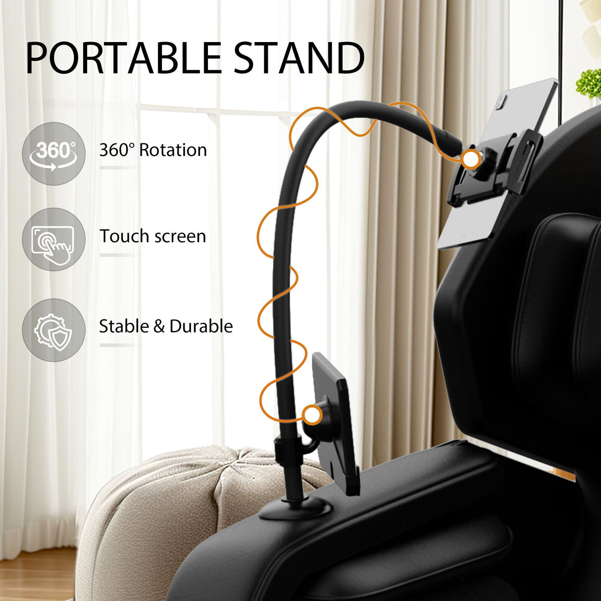 Massage Chair Recliner With Zero Gravity, Full Body Air Pressure - Black