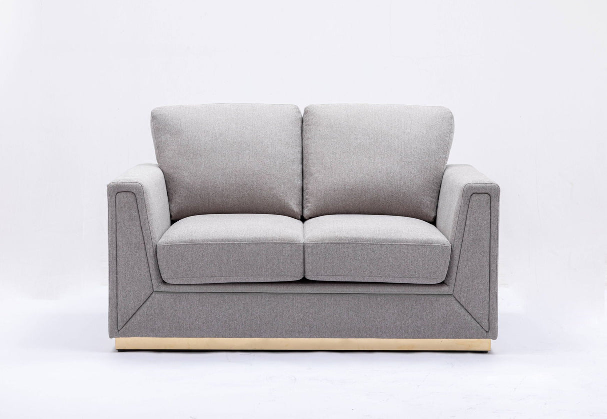 Valin - Linen Loveseat For Living Room - Gray by Couch.com