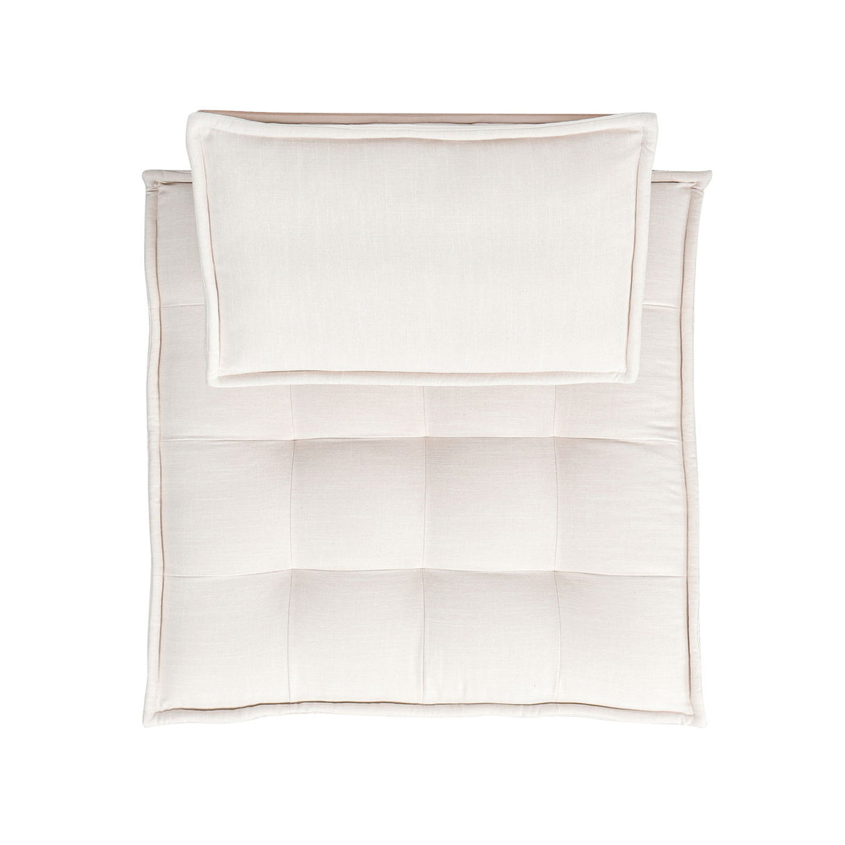 Arwen - Square Modular Pillow Back Lounge Chair - White Beige by Couch.com