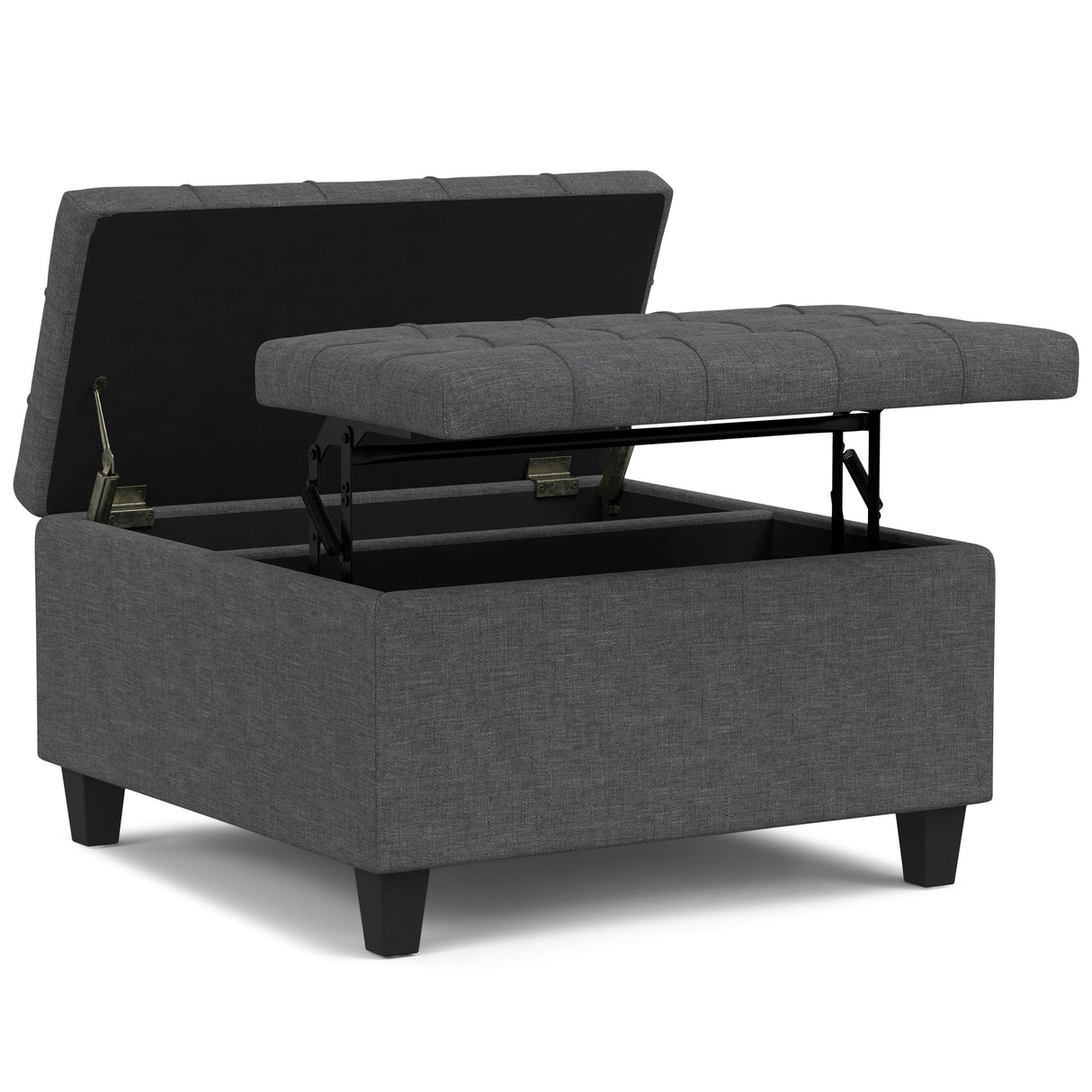 Harrison - Upholstered Coffee Table Storage Ottoman by Couch.com