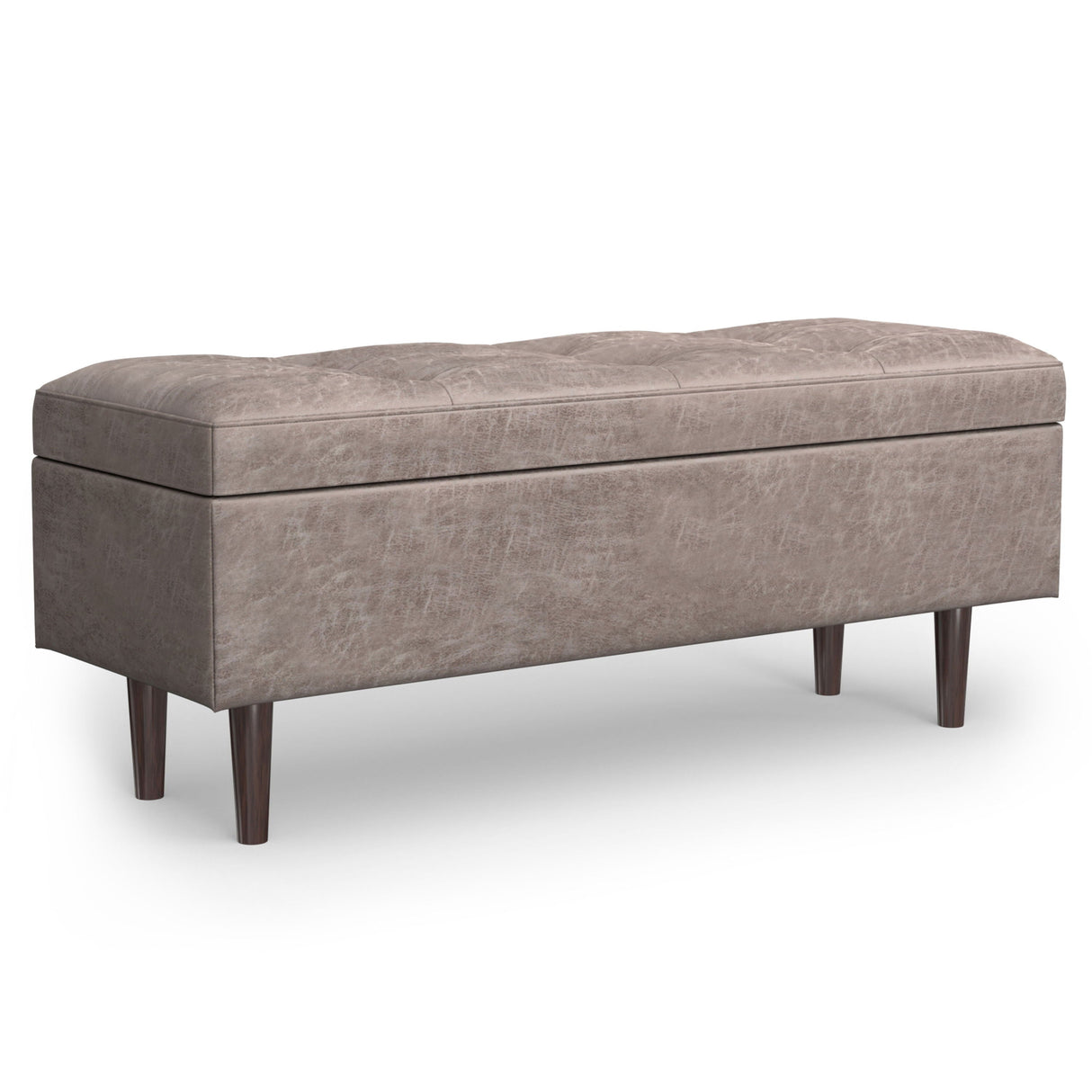 Shay - Large Square Coffee Table Storage Ottoman Mid-Century Style by Couch.com