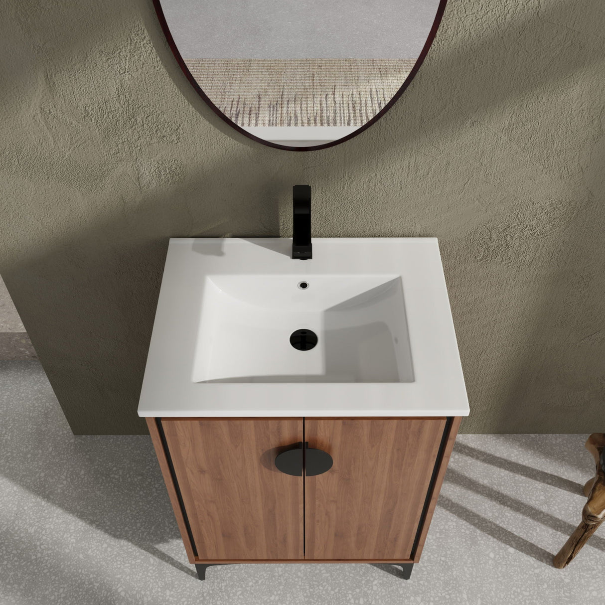 Modern Bathroom Vanity With Top Sink, Engineered Wood Storage Cabinet by Couch.com