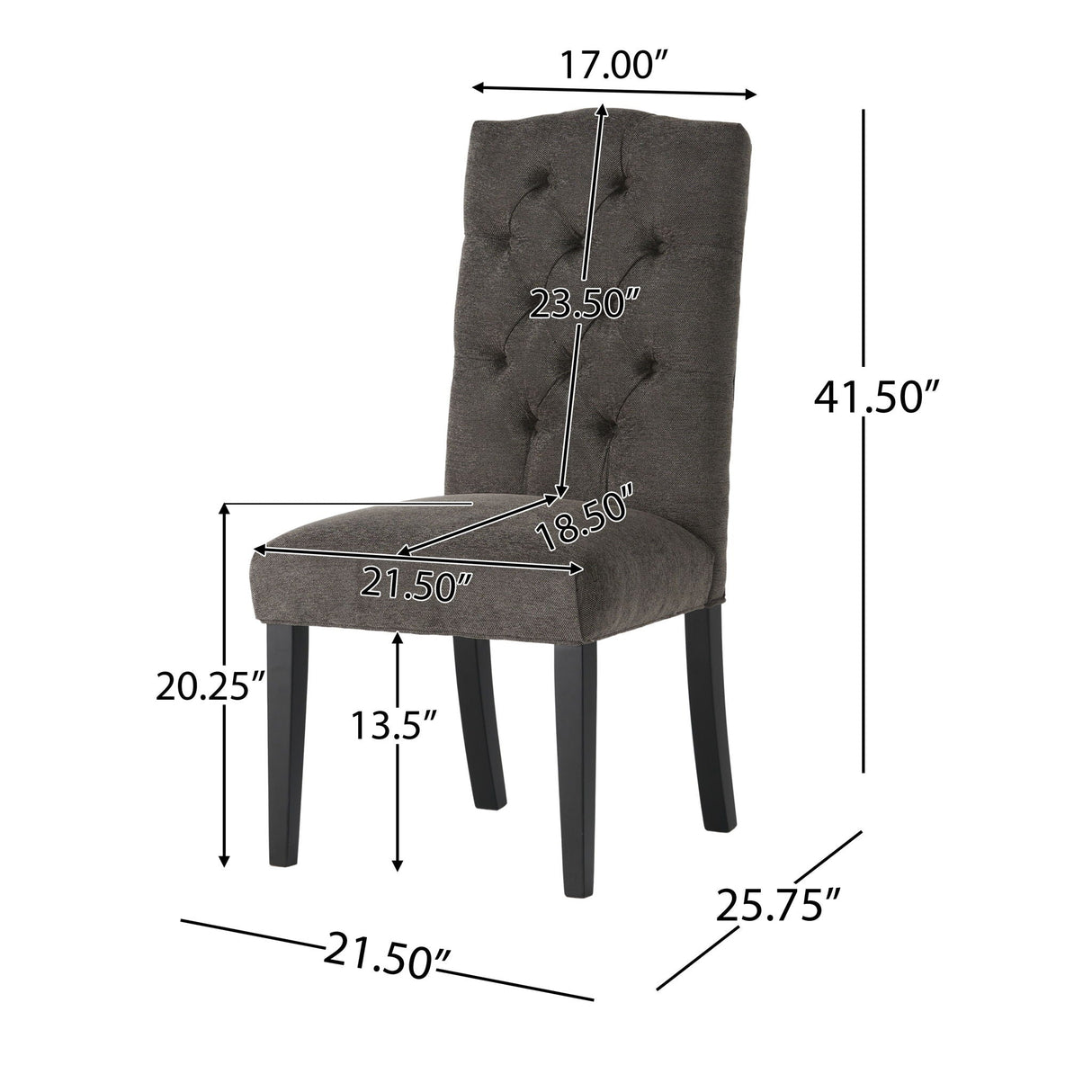 Harriet - Tufted Dining Chair With Button Tufting And Diamond Stitching by Couch.com