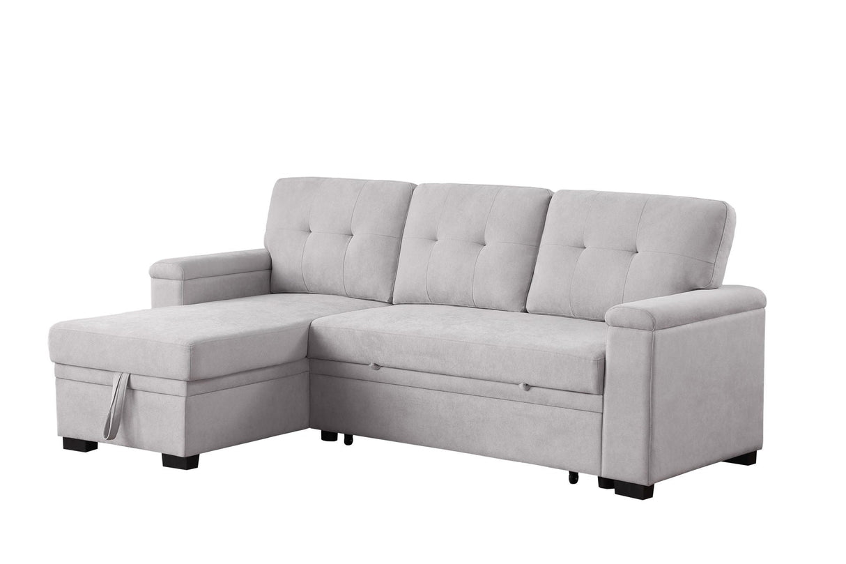Lucca II - 84.5"W Reversible Sleeper Sectional Sofa with Storage Chaise by Couch.com