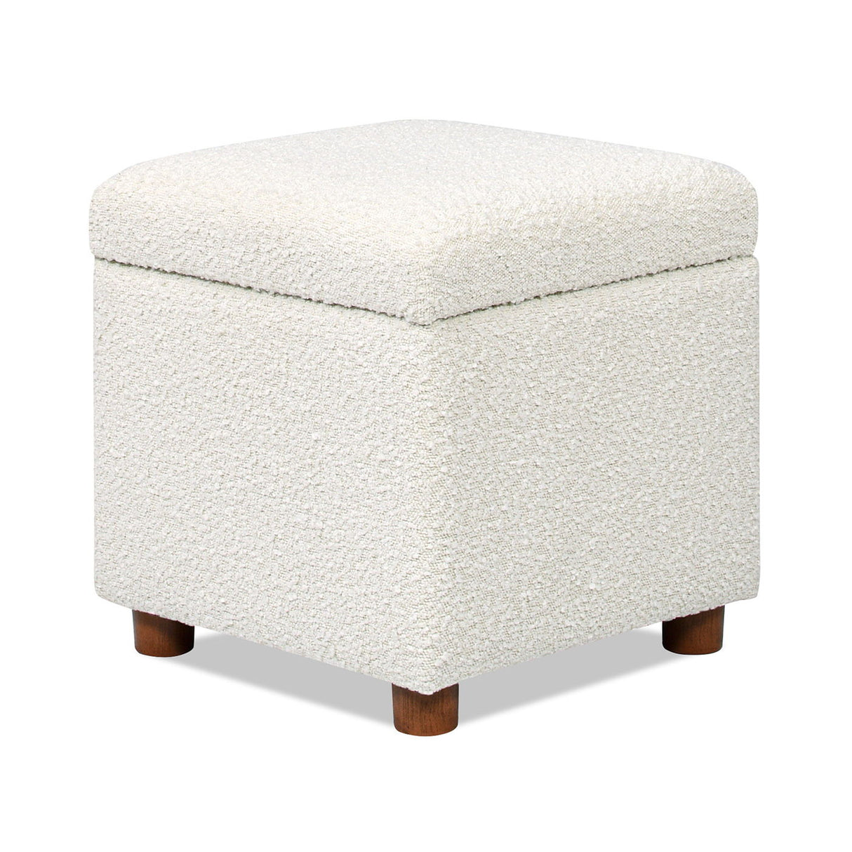 Upholstered Storage Ottoman - Ivory White by Couch.com