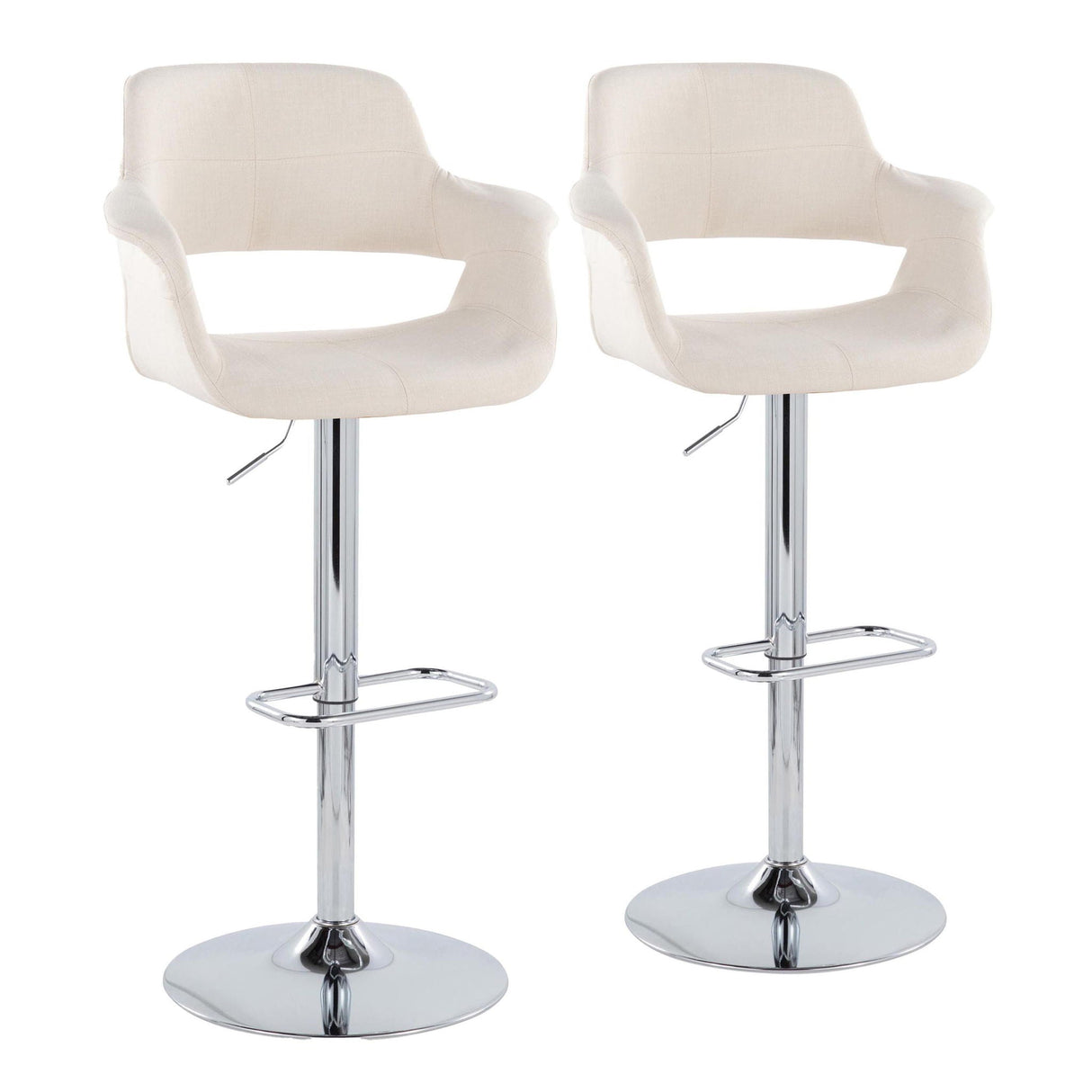 Vintage Flair - Mid Century Modern Adjustable Barstool (Set of 2) by Couch.com