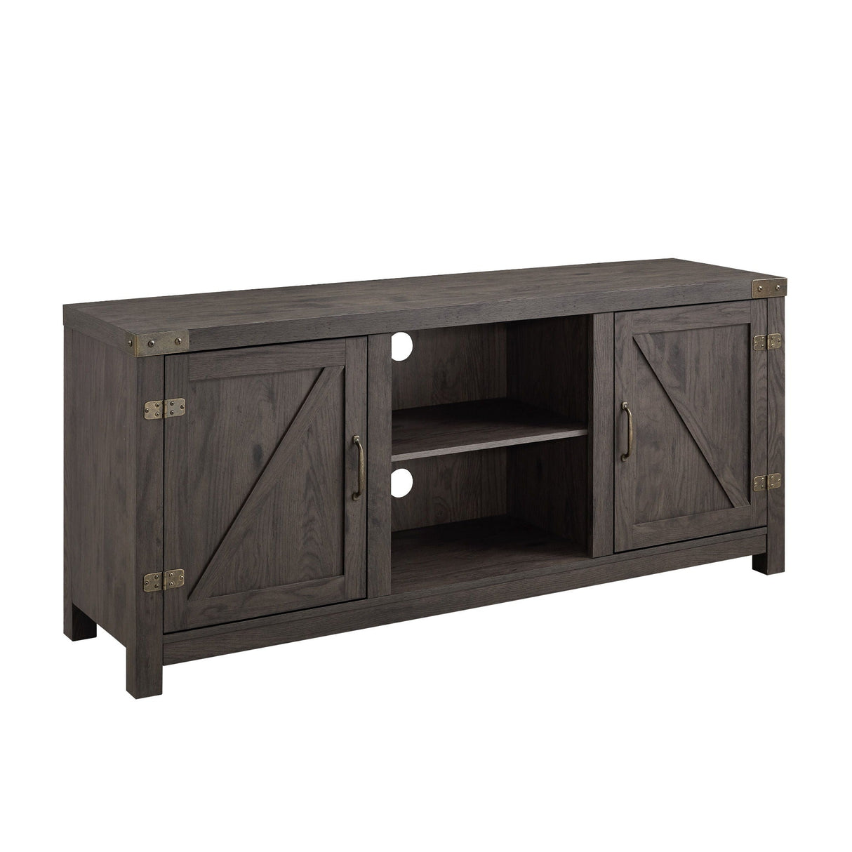 Modern Farmhouse Barn Door 3 Shelf TV Stand For TVs Up To 65” by Couch.com