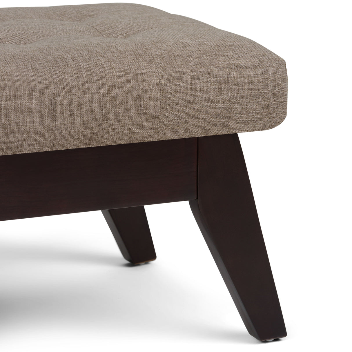 Draper - Upholstered Mid Century Tufted Ottoman Bench by Couch.com