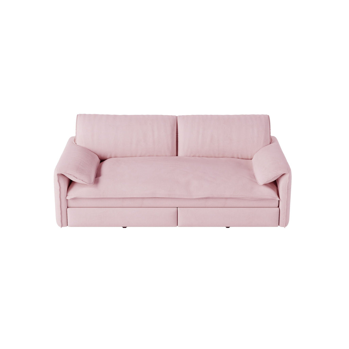 Pull Out 3 In 1 Convertible Sleeper Sofa With Side Storage, Multi Functional
