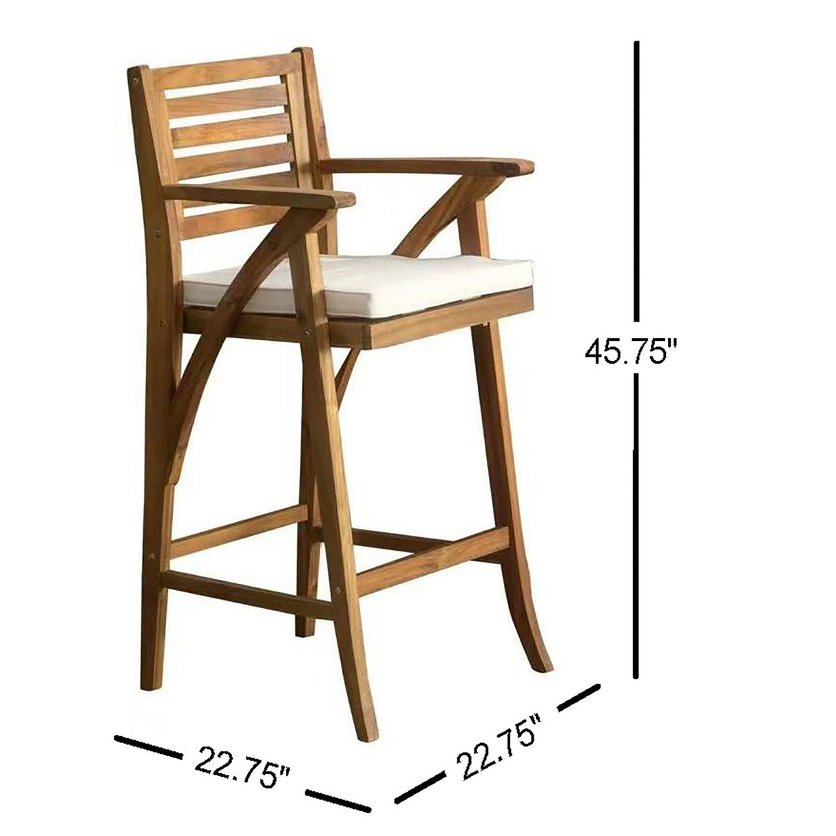 Barstool With Soft Curved Lines And Sturdy Frame (Set of 2) - Brown by Couch.com