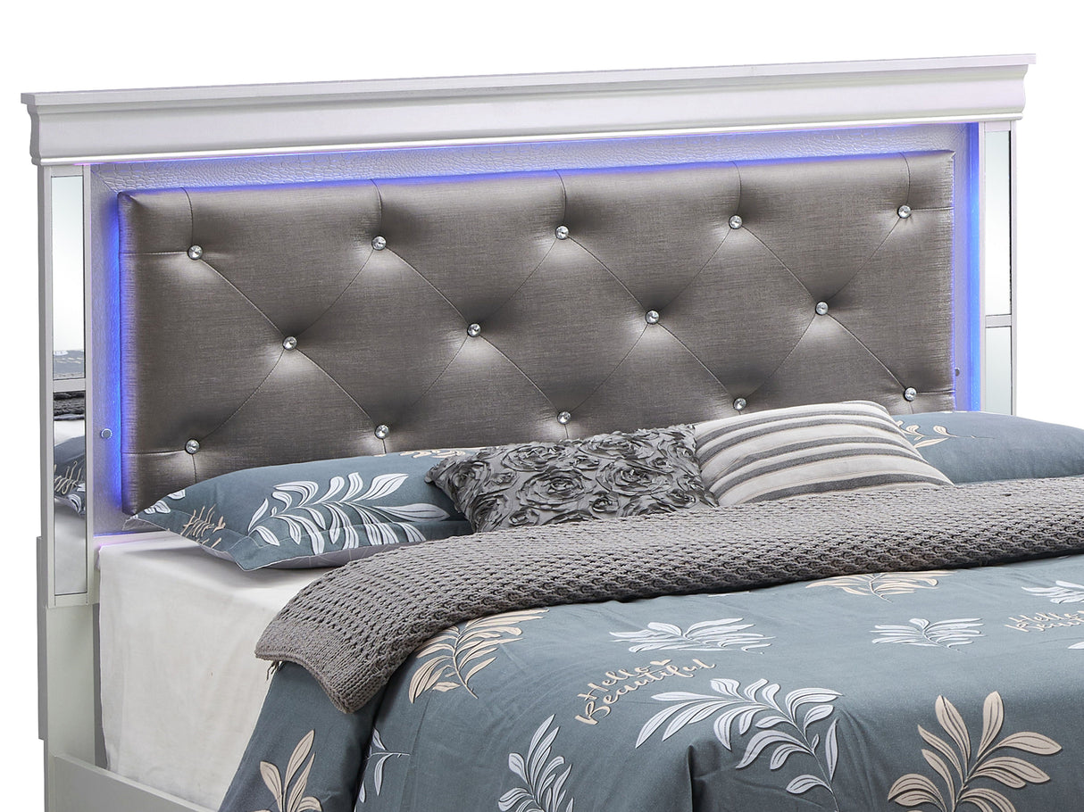 Bed With LED Light Accents Headboard by Couch.com