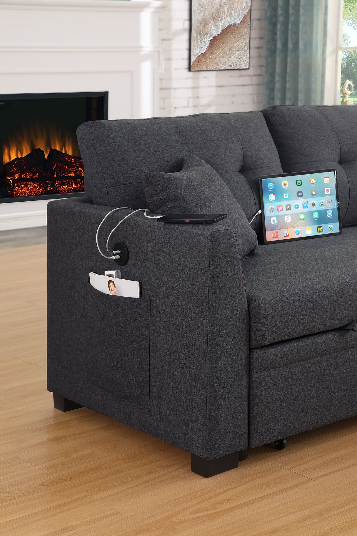 Space Saving Design Sectional Sofa Bed by Couch.com