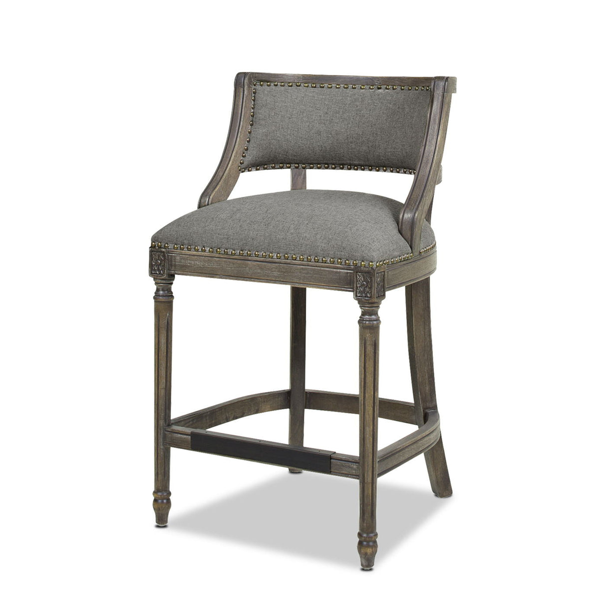 Paris - Farmhouse Counter Height Bar Stool With Backrest by Couch.com