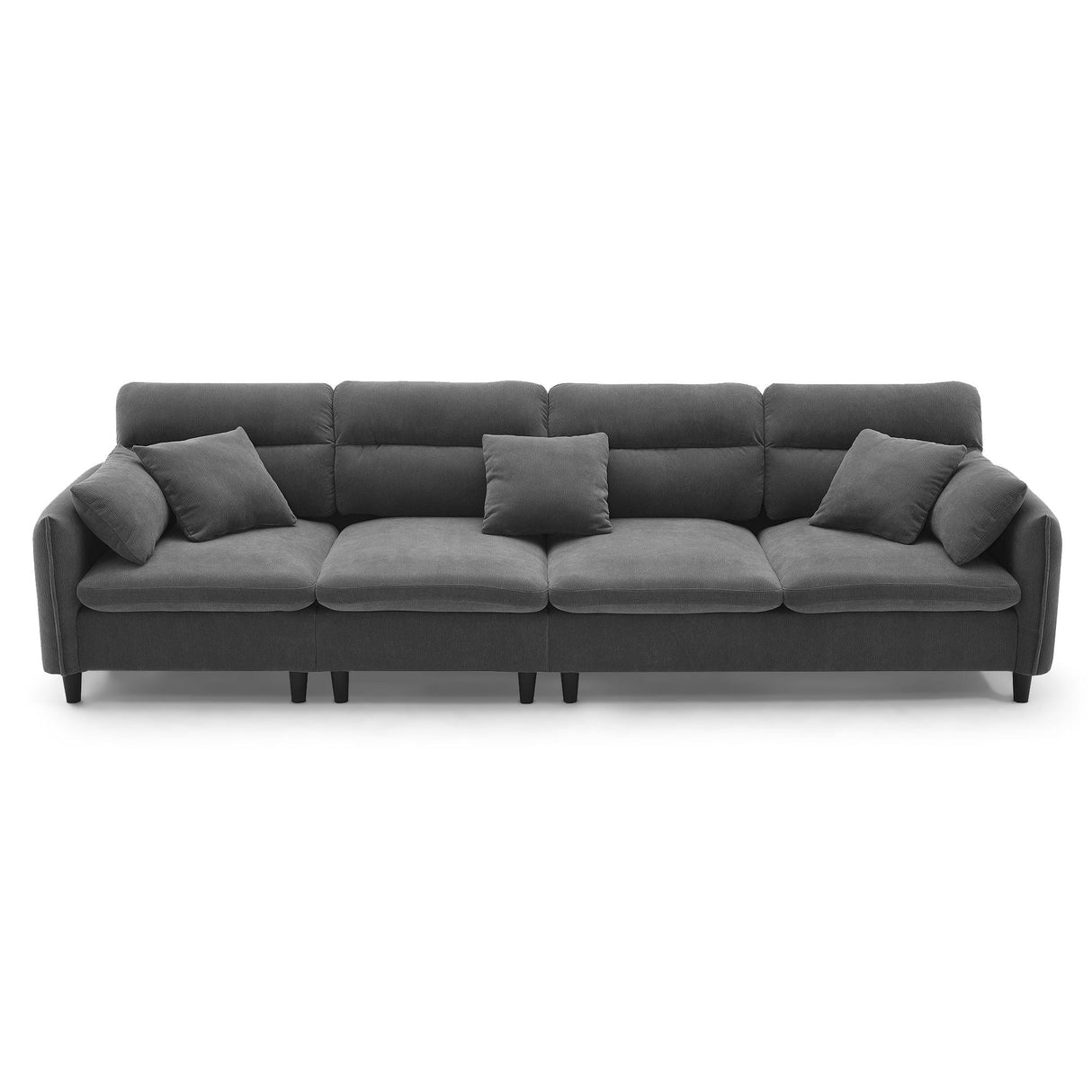 Modern Convertible Sectional Sofa L Shaped Reversible Couch Set With Free Pillows 5 Seat Cloud With Ottoman by Couch.com