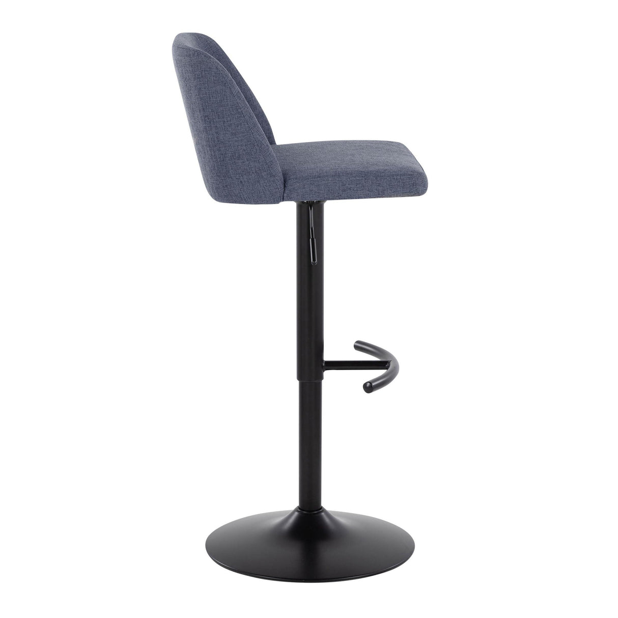 Toriano - Contemporary Adjustable Bar Stool With Rounded T Footrest (Set of 2) by Couch.com