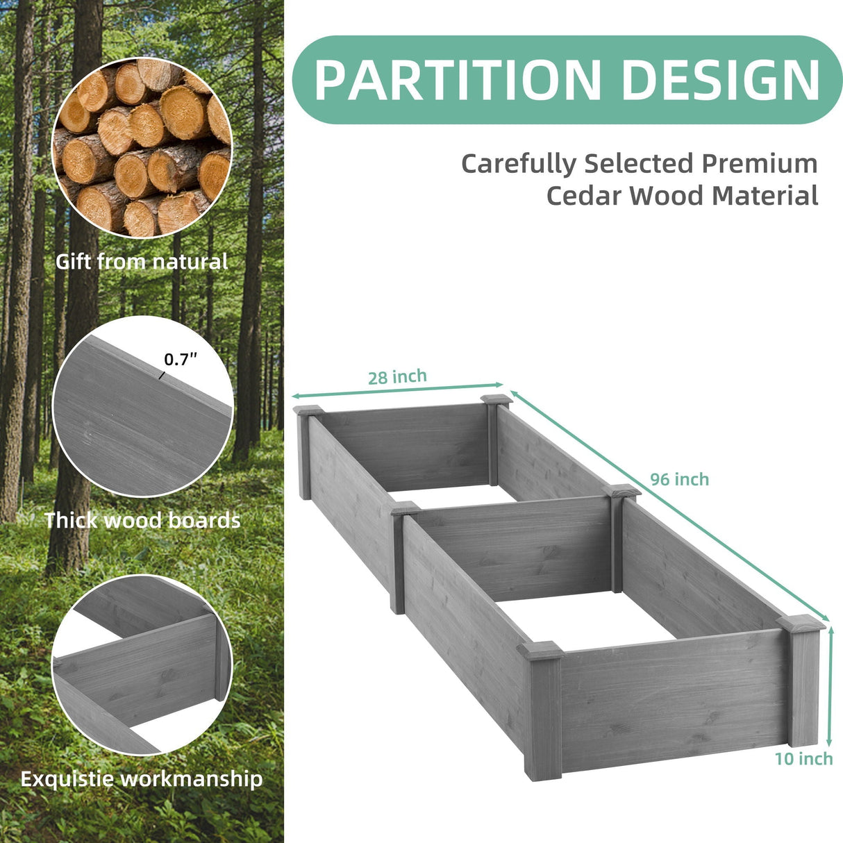 Outdoor Raised Garden Bed