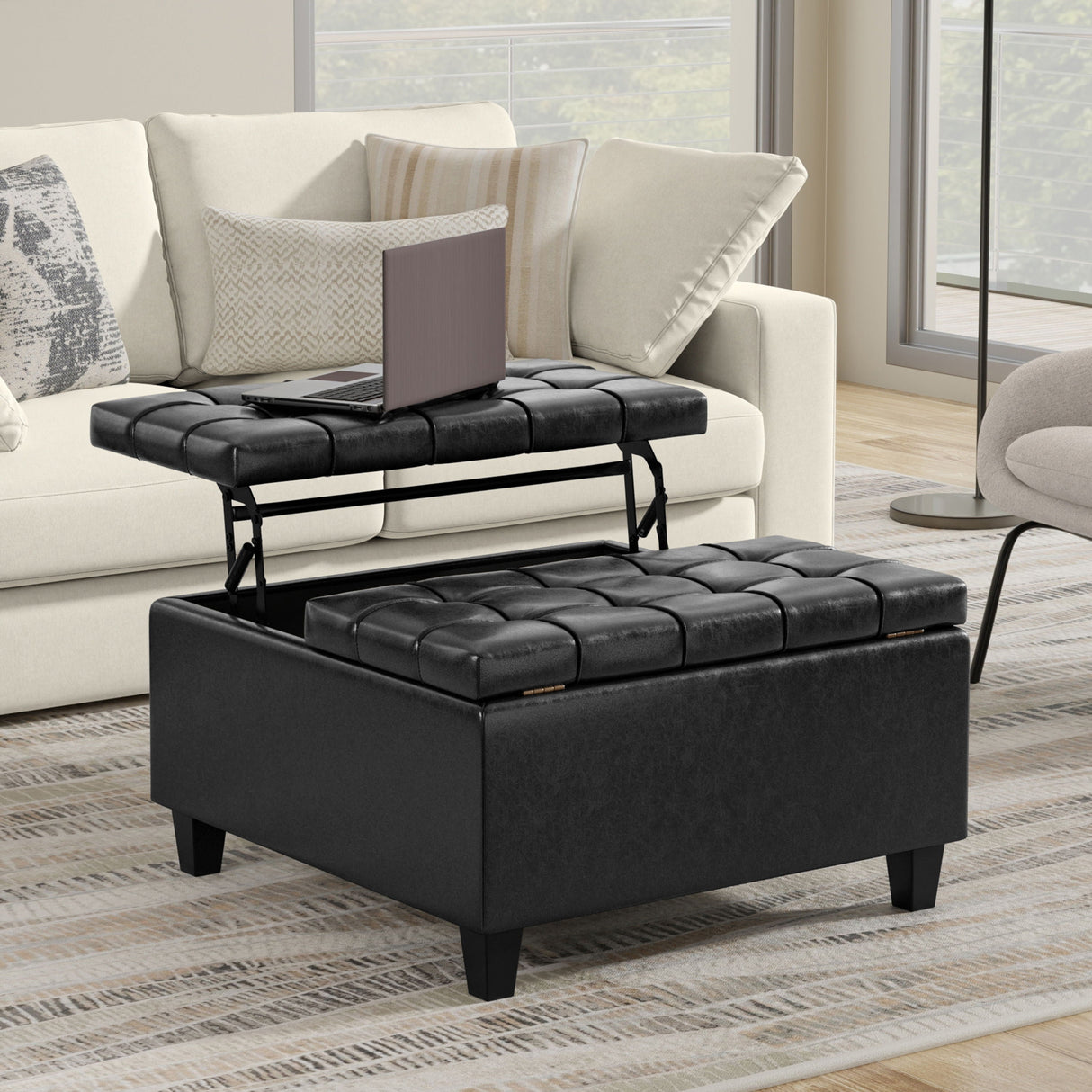 Harrison - Large Coffee Table Storage Ottoman by Couch.com