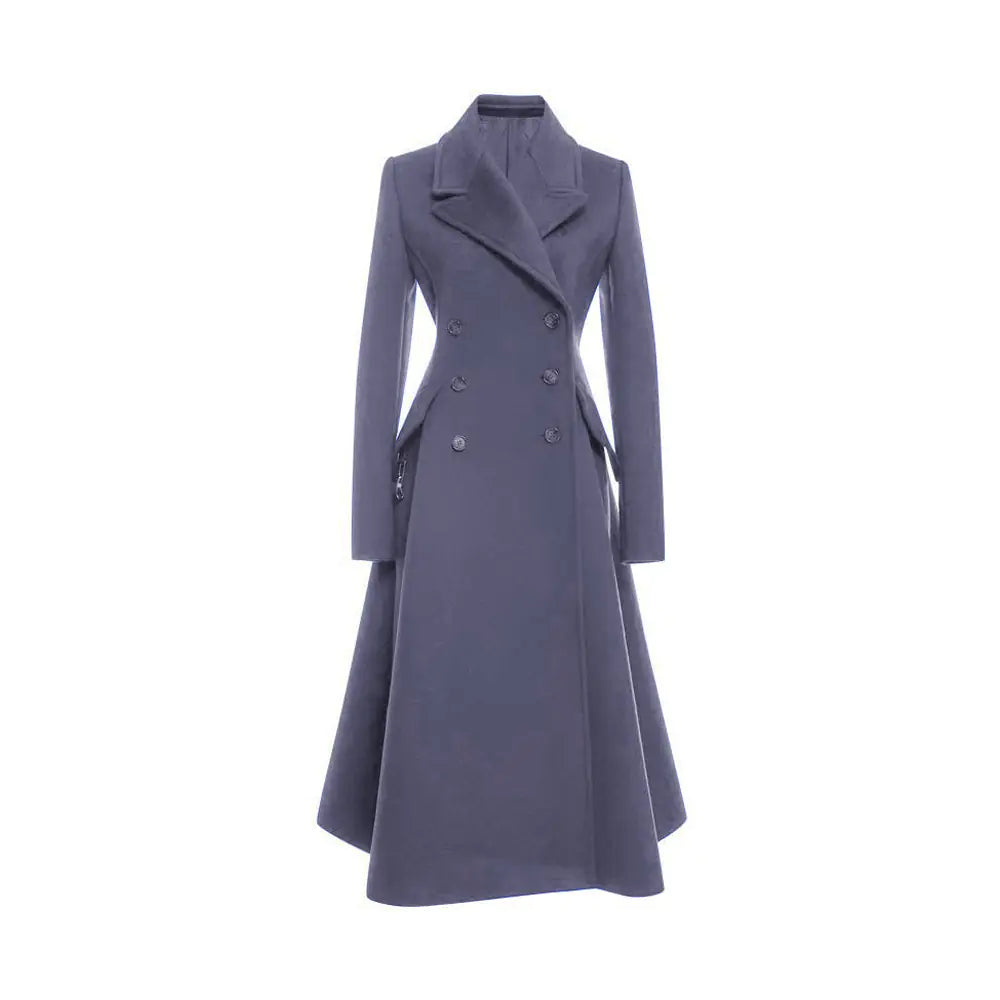Elegant Slim Fit Women's Wool Coat