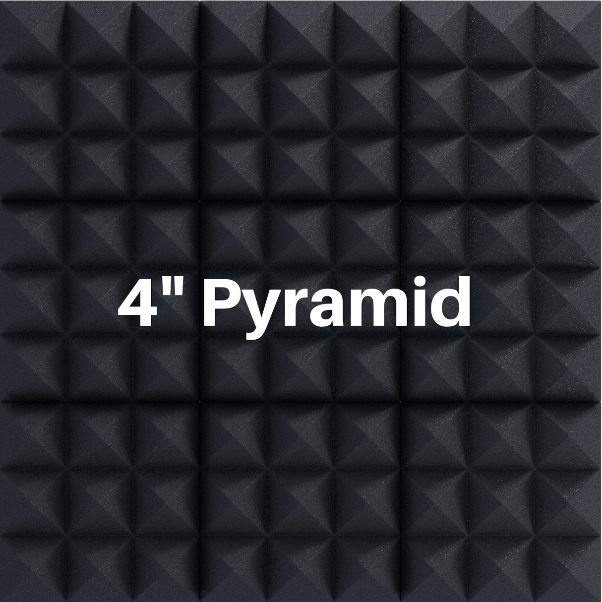 4 Inch Acoustic Foam Pyramid Style Panels - 13 Color Options