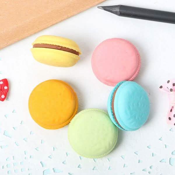 5-Pack: Macaron Erasers