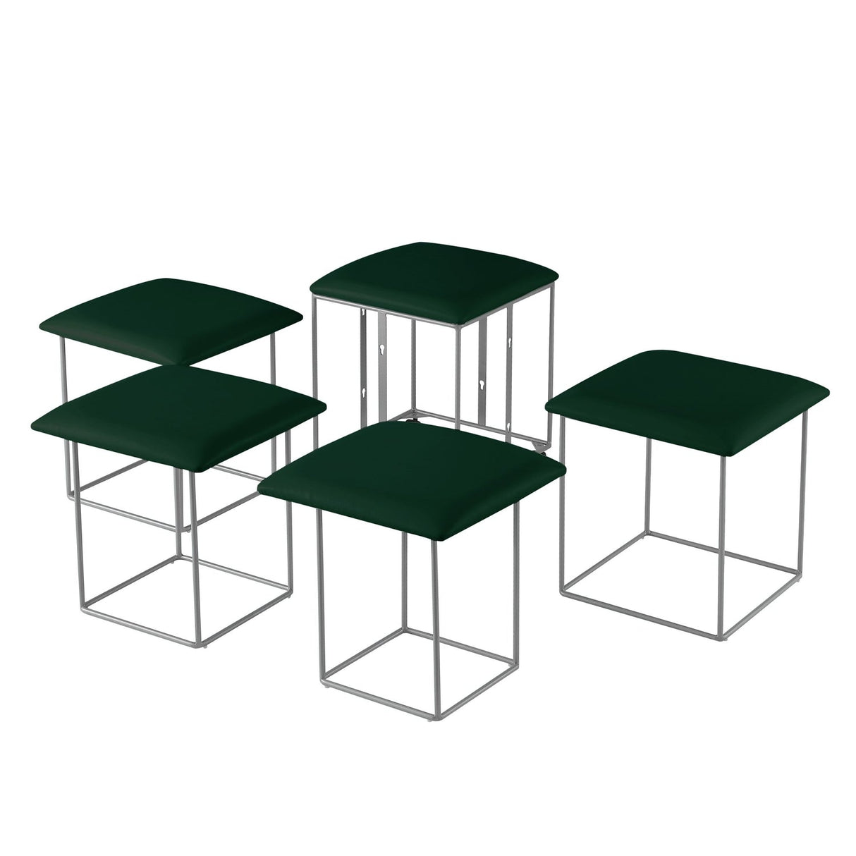 Brisa 5 Piece Nesting Ottoman/Stool Set