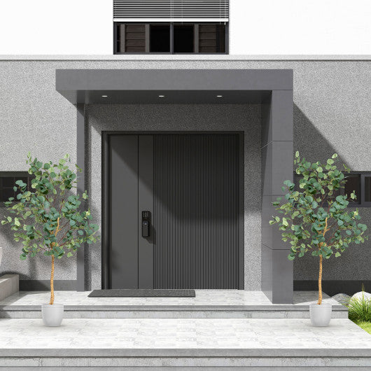 5.5 Feet Artificial Eucalyptus Tree with 517 Silver Dollar Leaves-2 Pack