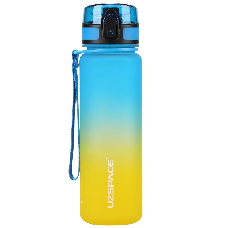 500/1000ml Sport Water Bottle BPA Free With Bounce Lid Time Marker Leak-proof Frosted Plastic Cup for Outdoor Fitness Gym Motivational Sports Water Bottle with Time Marker Leakproof Drinking Bottle for Fitness Gym Outdoor Cycling Running Hiking
