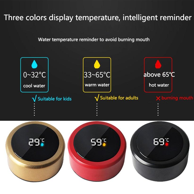 500ml Stainless Steel Intelligent Insulation Water Bottle Vacuum Bottle Insulation Touch Intelligent Temperature Display Intelligent Touch Display Temperature 304 Stainless Steel Thermos Water Bottle