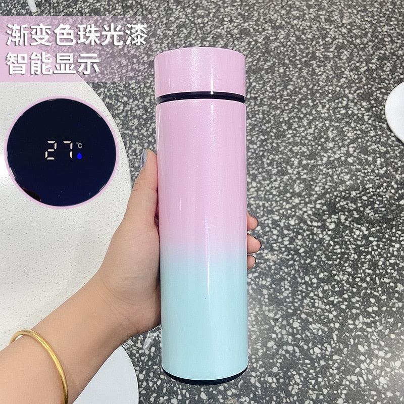 500ml Stainless Steel Intelligent Insulation Water Bottle Vacuum Bottle Insulation Touch Intelligent Temperature Display Intelligent Touch Display Temperature 304 Stainless Steel Thermos Water Bottle