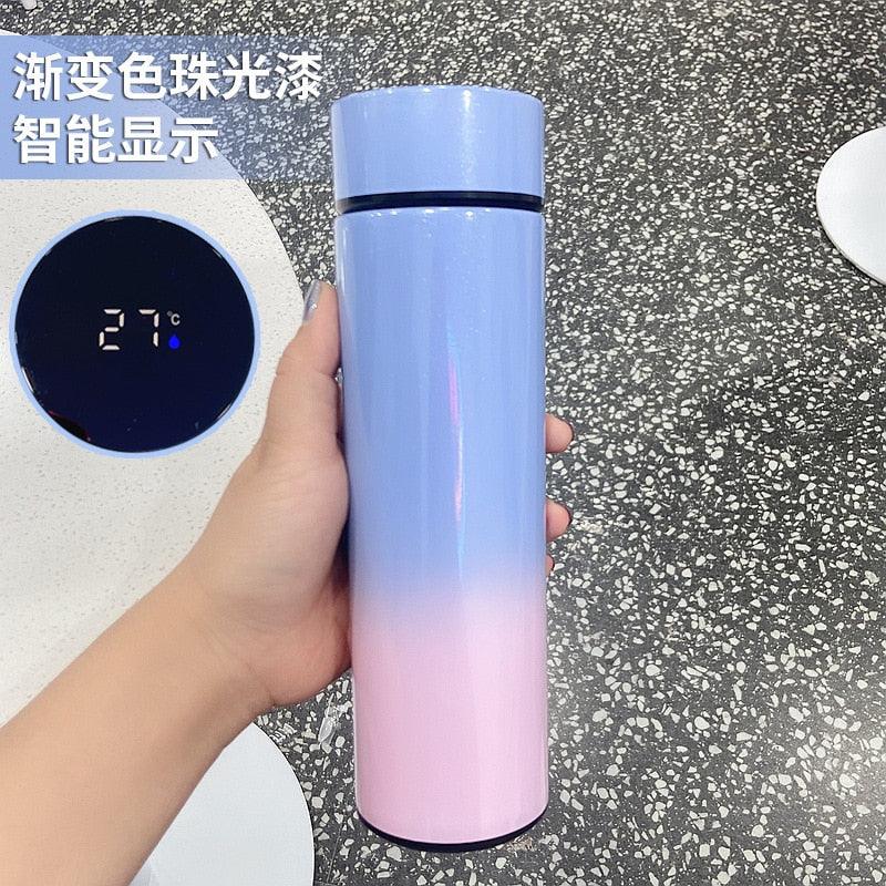 500ml Stainless Steel Intelligent Insulation Water Bottle Vacuum Bottle Insulation Touch Intelligent Temperature Display Intelligent Touch Display Temperature 304 Stainless Steel Thermos Water Bottle