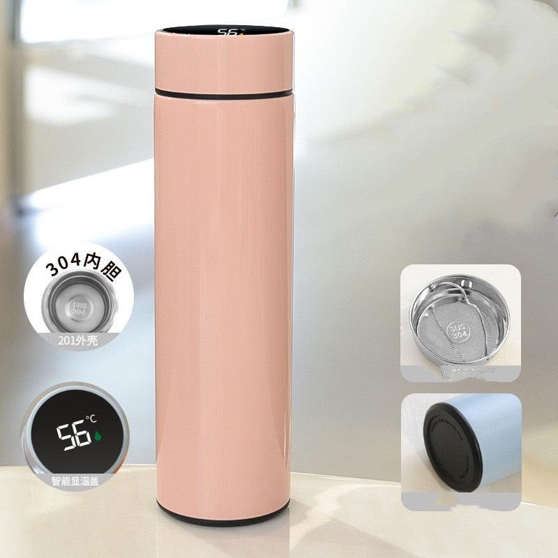 500ml Stainless Steel Intelligent Insulation Water Bottle Vacuum Bottle Insulation Touch Intelligent Temperature Display Intelligent Touch Display Temperature 304 Stainless Steel Thermos Water Bottle