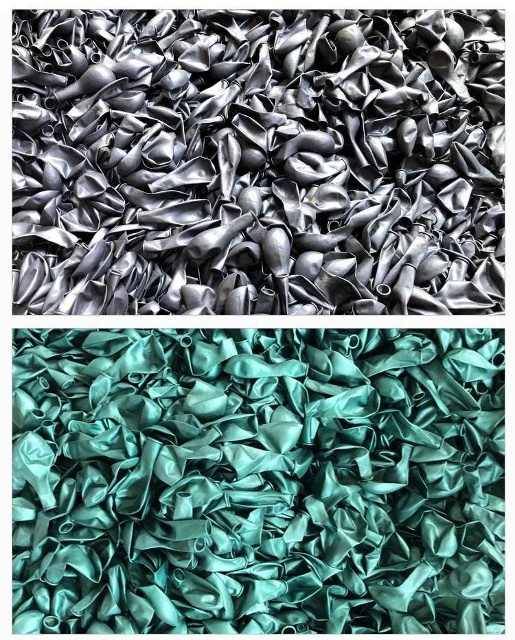 50/15pcs 10inch Gold Silver Black Metal Latex Confetti Balloons For Wedding Decorations Birthday Party Decorations Bridal Showers Baby Showers
