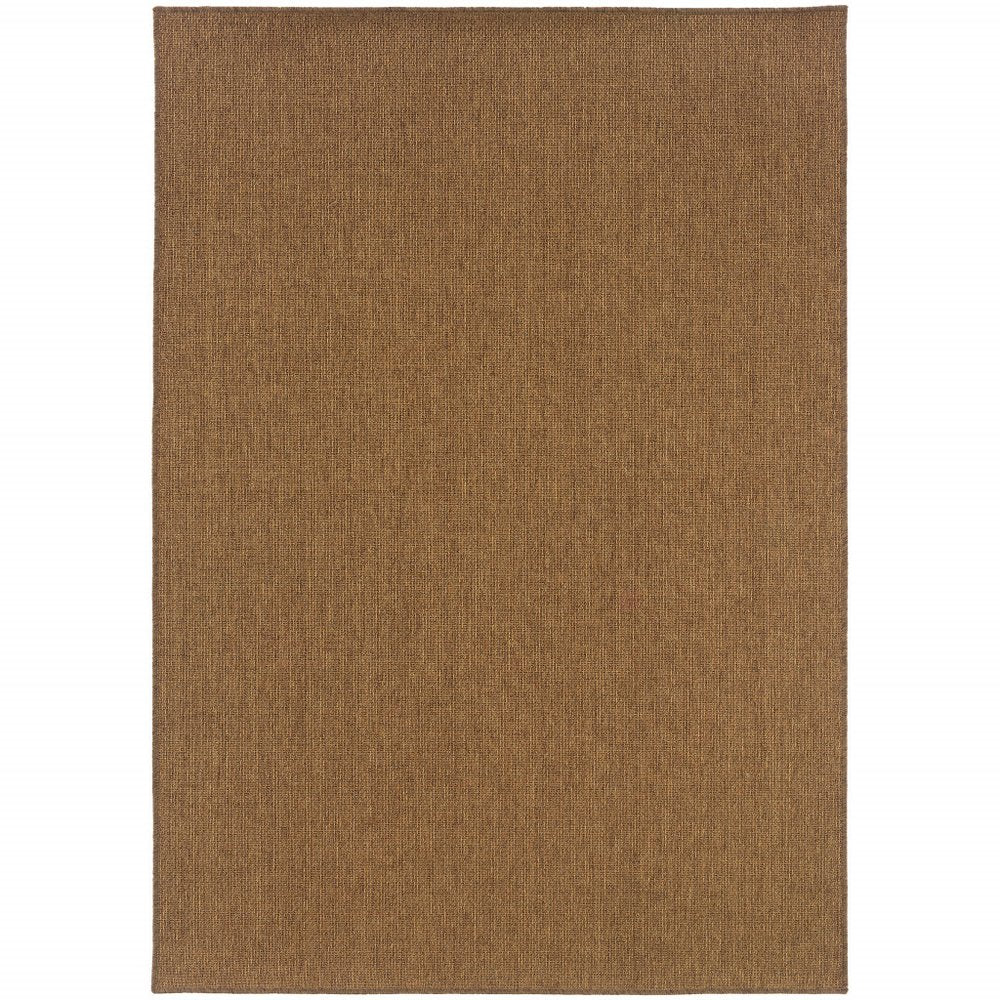7' X 10' Tan Stain Resistant Indoor Outdoor Area Rug