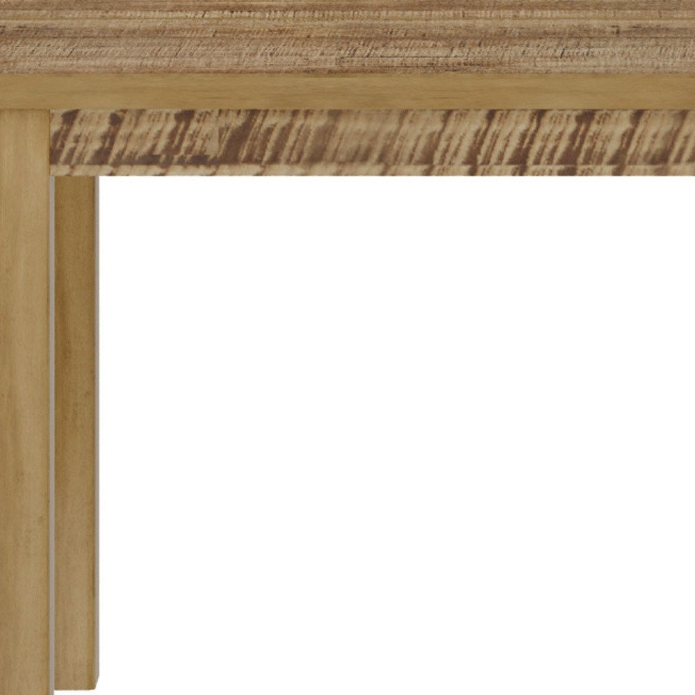 35" Gray Solid Wood Dining Table