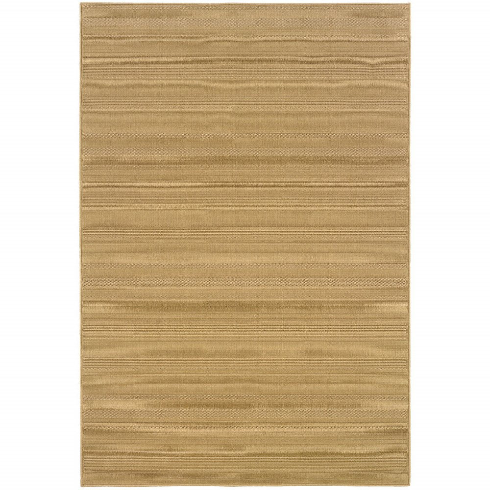 2' X 4' Beige Stain Resistant Indoor Outdoor Area Rug