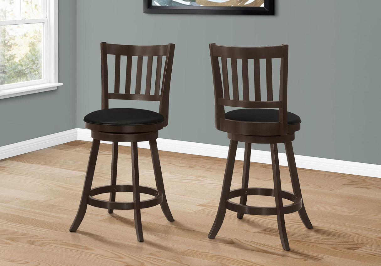 Transitional Swivel Bar Stool Counter Height (Set of 2) by Couch.com